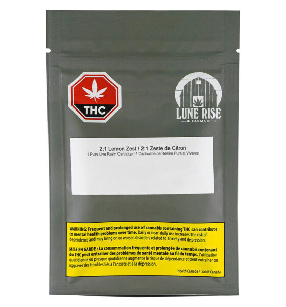 2:1 Lemon Zest Pure Live Resin 510 Cartridge - Image 2