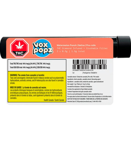 Watermelon Punch Diamond Infused Crushable Pre-Rolls - Image 3
