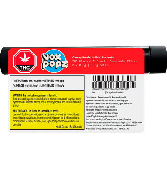 Cherry Bomb Diamond Infused Crushable Pre-Roll - Image 3